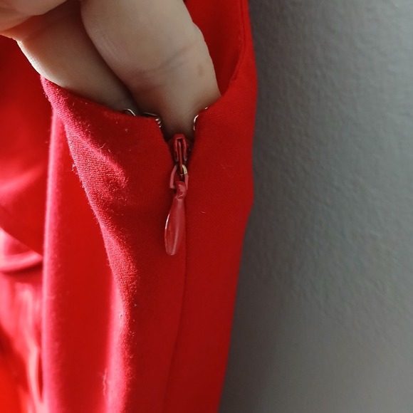 Calvin Klein Women's Size 4 Dress Knee Length Ruffle Belted Button Up Pleated - Picture 12 of 16